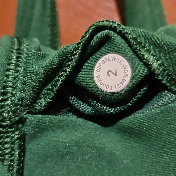 Lululemon Align Tank Top Crop Everglade Green V-Neck - Picture 3 of 3